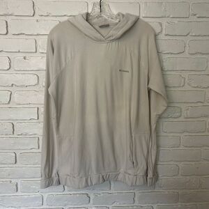 Columbia Cream Fleece Lined Hooded Pullover Sweatshirt Size‎ Small